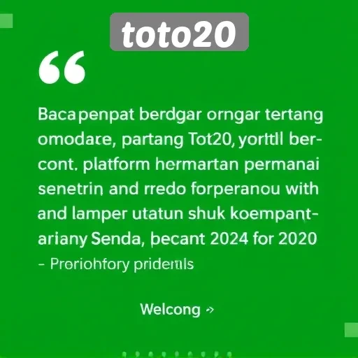 Pendapat Pengguna tentang Toto20 Selama Ini